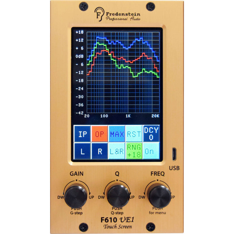 Fredenstein F610 Universal Entzerrer UE-1 500 Series Stereo 4-Band Parametric Equalizer and 30-Band RTA