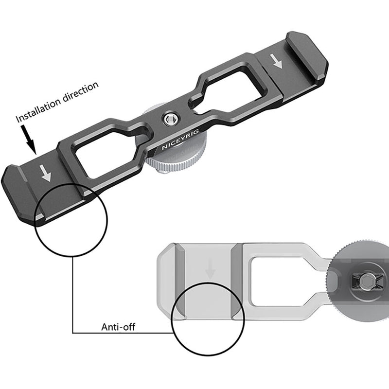 Niceyrig Dual Cold Shoe Mount Bracket