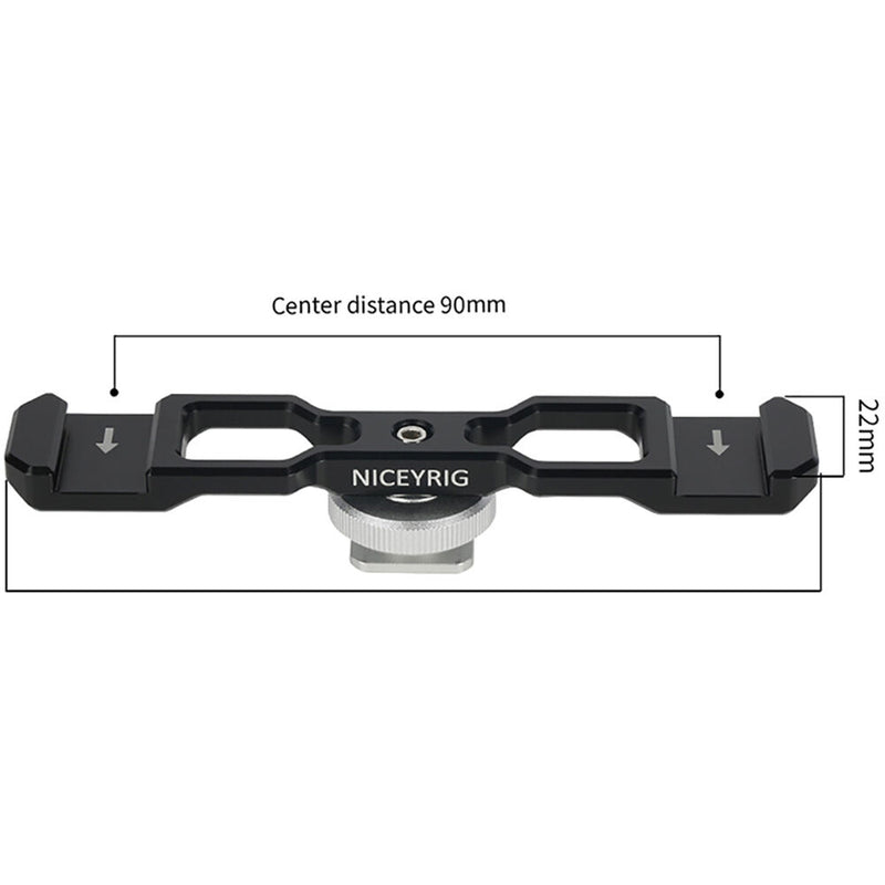 Niceyrig Dual Cold Shoe Mount Bracket