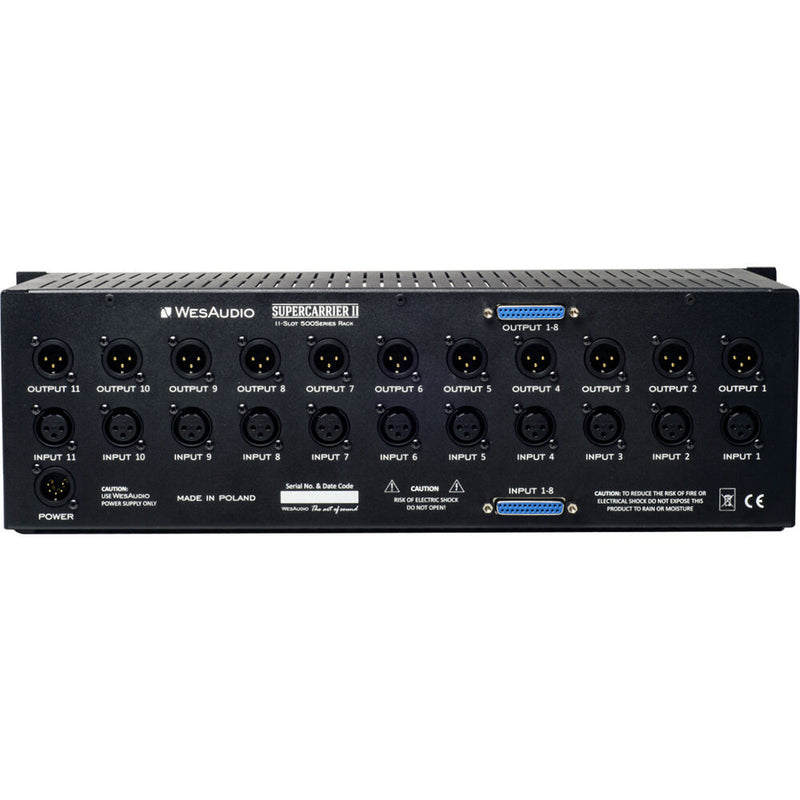 WesAudio Supercarrier II Rackmount 11-Slot 500 Series Enclosure