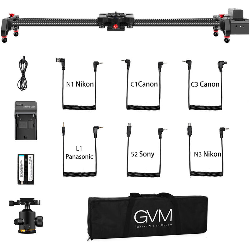 GVM Wireless Carbon Fiber Motorized Camera Slider (31")