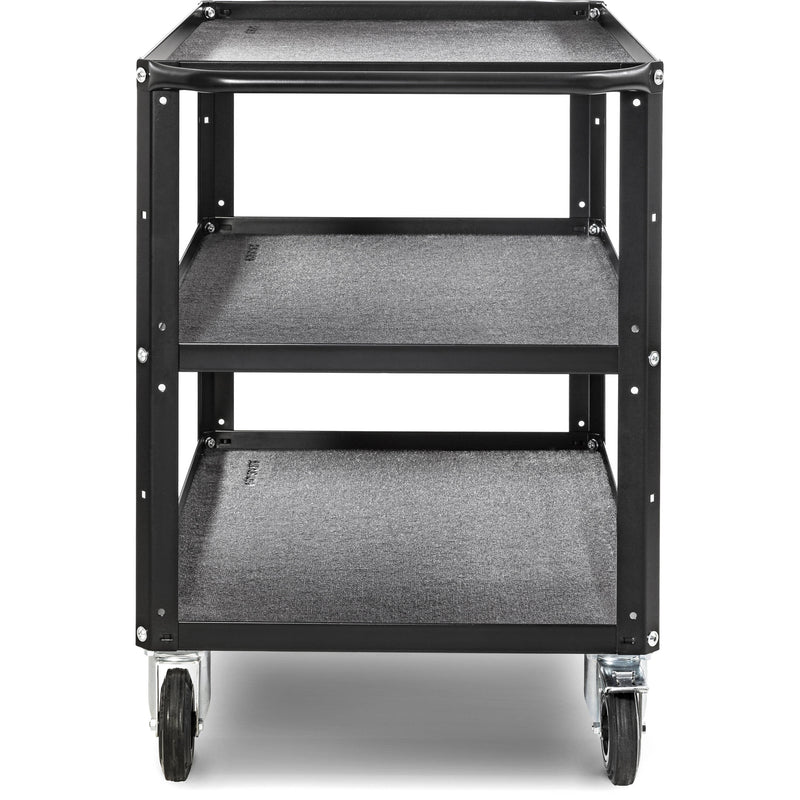 ConeCarts 1-Series Large 3-Shelf Cart with Gray Moquette