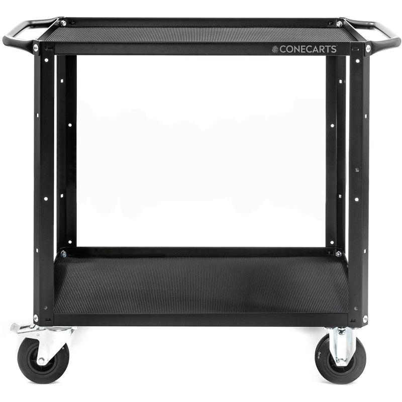 ConeCarts 1-Series Small 2-Shelf Cart with Rubber Mat