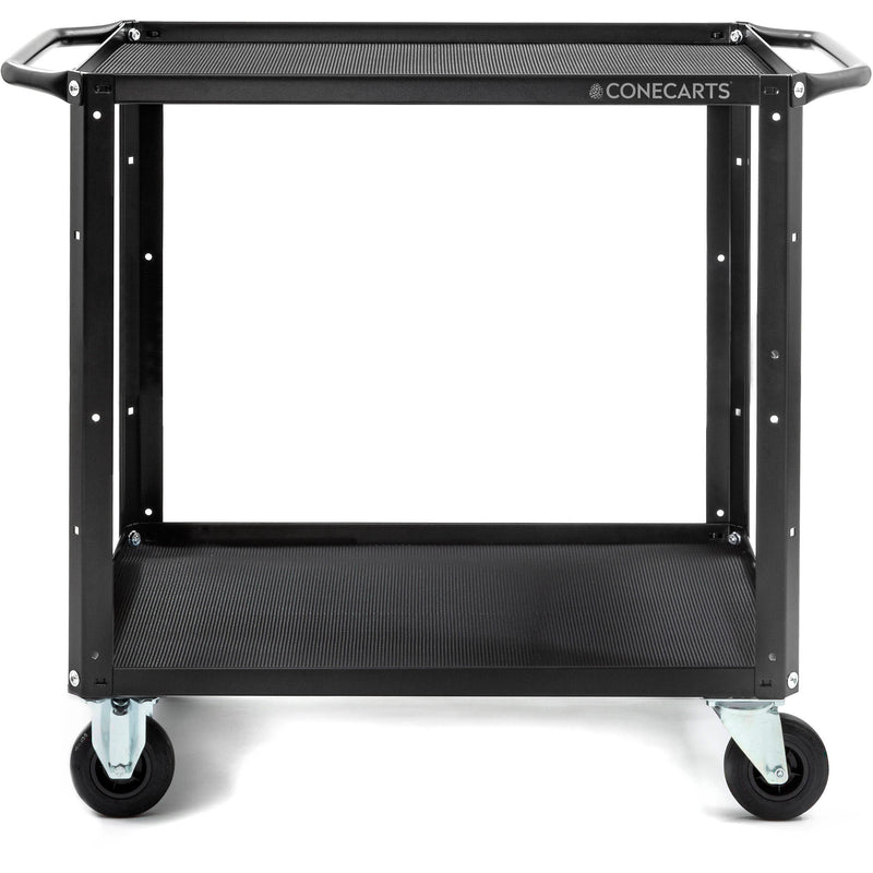 ConeCarts 1-Series Small 2-Shelf Cart with Rubber Mat