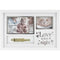 MCS 7 x 11" Baby Love Bracelet Frame with 4 x 6", 2.5 x 3.5", and 0.125 x 1.5 x 5.5" Mat Openings (White)