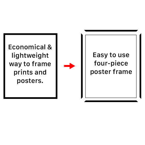 MCS Poster Frame&nbsp;with Corrugated Back (Black, 13 x 19")