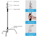 DigitalFoto Solution Limited Stainless Steel C-Stand with Extension Arm (10.8')