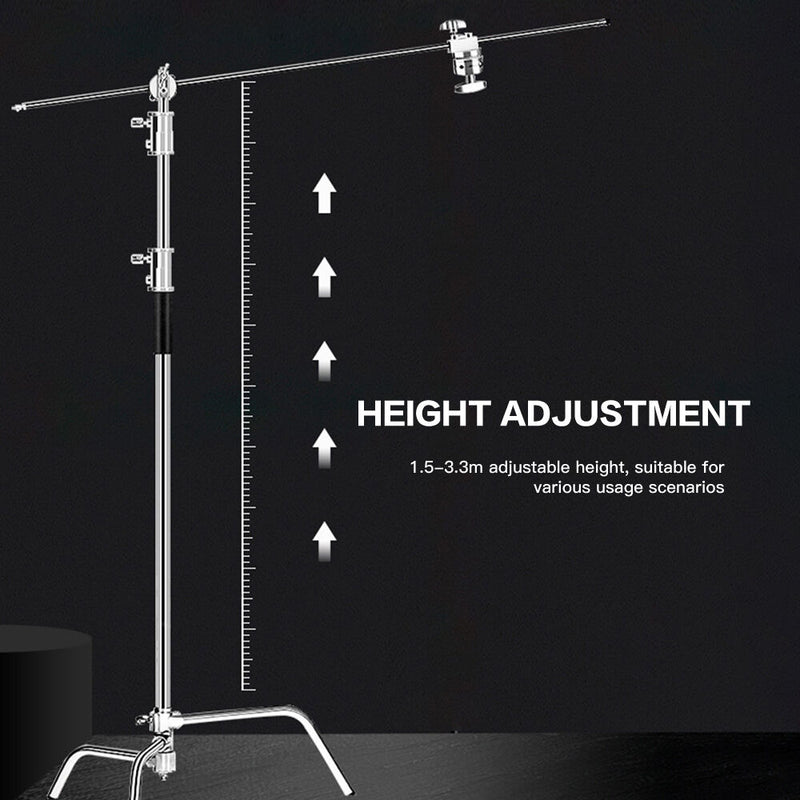 DigitalFoto Solution Limited Stainless Steel C-Stand with Extension Arm (10.8')