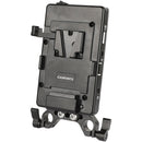 CAMVATE Quick Release V-Mount Battery Plate with Power Outputs & 15mm Rod Clamp