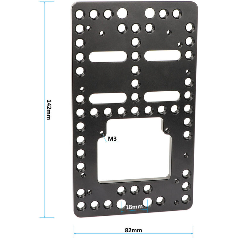 CAMVATE Back Plate with Rotating 15mm Rod Clamp for IDX P-V2 V-Mount Plate