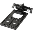 CAMVATE Back Plate with Rotating 15mm Rod Clamp for IDX P-V2 V-Mount Plate