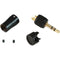 Cable Techniques CT-LPS-T35L-K Low-Profile Right-Angle 3.5mm TRS Screw-Locking Connector (Black)