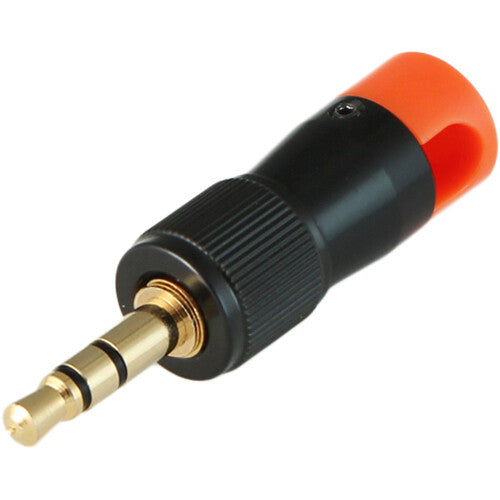 Cable Techniques CT-LPS-T35L-N Low-Profile Right-Angle 3.5mm TRS Screw-Locking Connector (Orange)