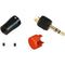 Cable Techniques CT-LPS-T35L-N Low-Profile Right-Angle 3.5mm TRS Screw-Locking Connector (Orange)