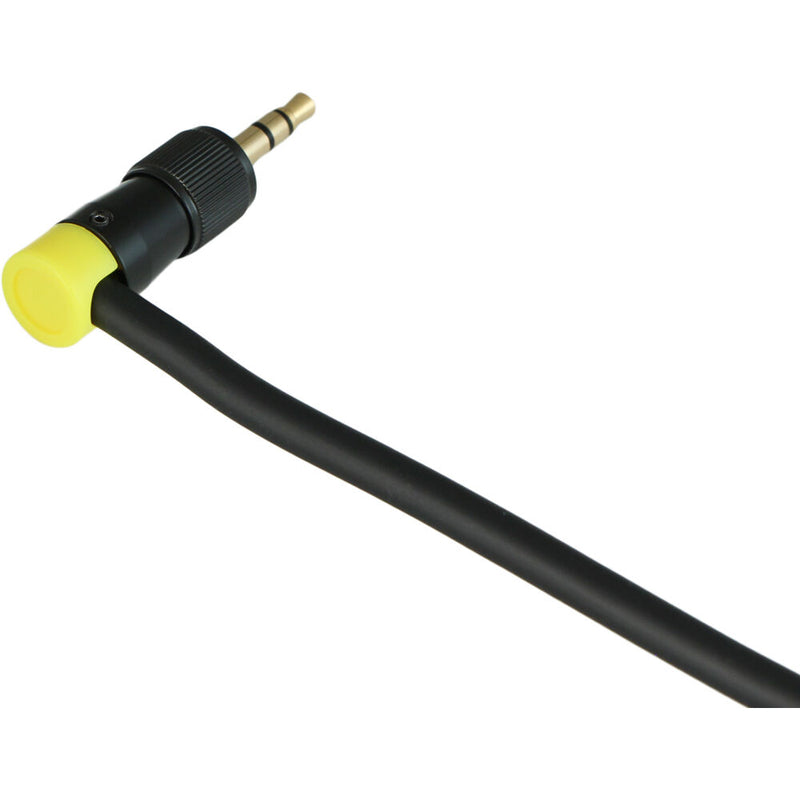 Cable Techniques CT-LPS-T35L-Y Low-Profile Right-Angle 3.5mm TRS Screw-Locking Connector (Yellow)