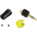 Cable Techniques CT-LPS-T35L-Y Low-Profile Right-Angle 3.5mm TRS Screw-Locking Connector (Yellow)