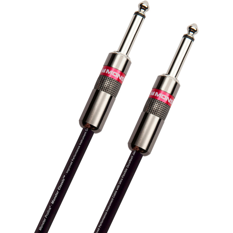 Monster Cable Prolink Classic Series Straight 1/4" Male to Straight 1/4" Male Instrument Cable (3')