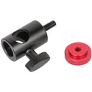 CAMVATE 16mm Light Stand Mount with 1/4"-20 Screw & Red Lock Nut