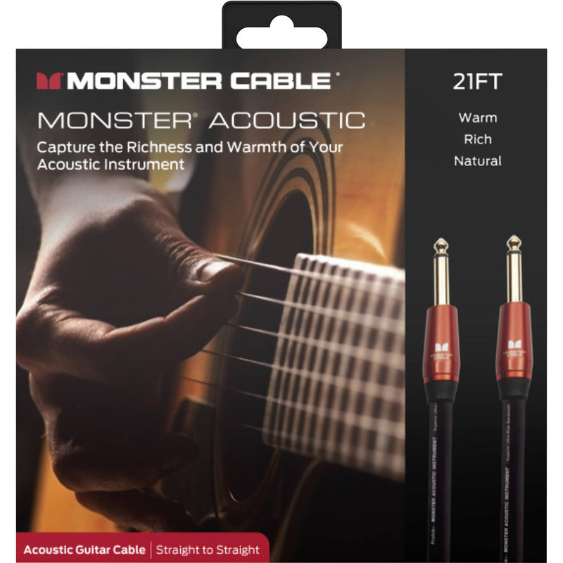 Monster Cable Prolink Acoustic Series 1/4" Male to 1/4" Male Instrument Cable (21')