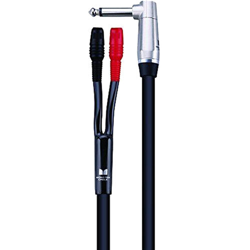 Monster Cable Prolink Performer 600 Series Right-Angle 1/4" Male to Quick Connect Combo Amp Speaker Cable (12')