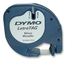 DYMO S0721730 Label Printer Tape, Plastic, Black on Grey, 4 m