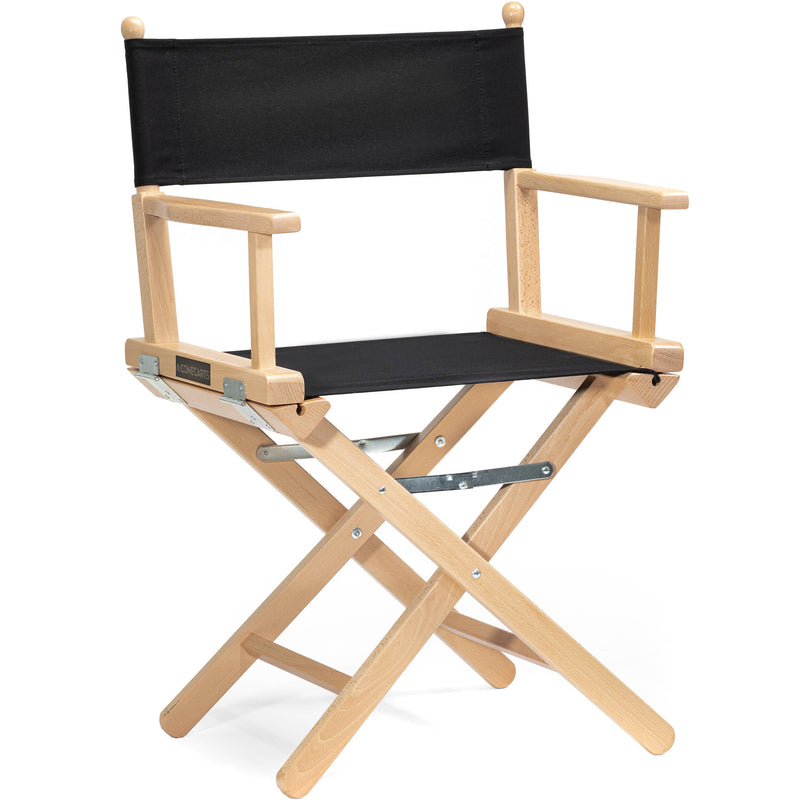 ConeCarts Short Director's Chair (18.9", Natural Frame, Cotton Fabric)