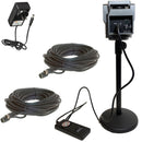 Bescor MP101 Pan & Tilt Head, Power Adapter, 100' Extension & Light Stand Kit