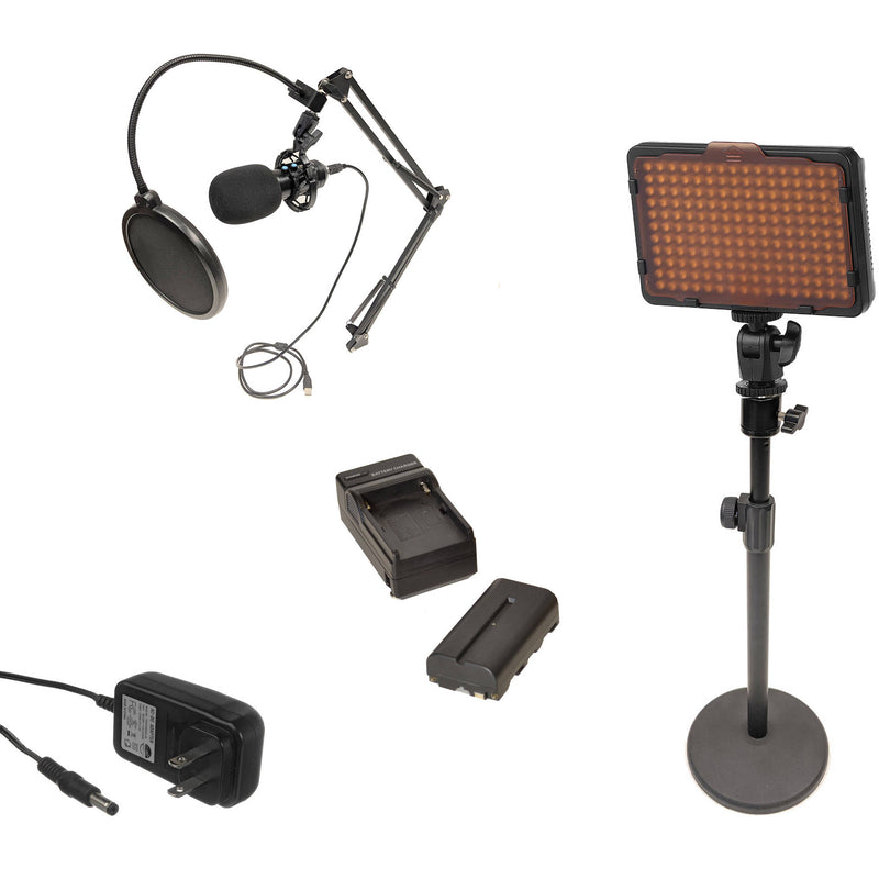 Bescor WAFFLE Daylight On-Camera Light with Stand