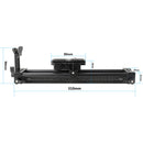 CAMVATE Sliding 15mm Rod Support with Manfrotto-Style QR Plate & Lens Support