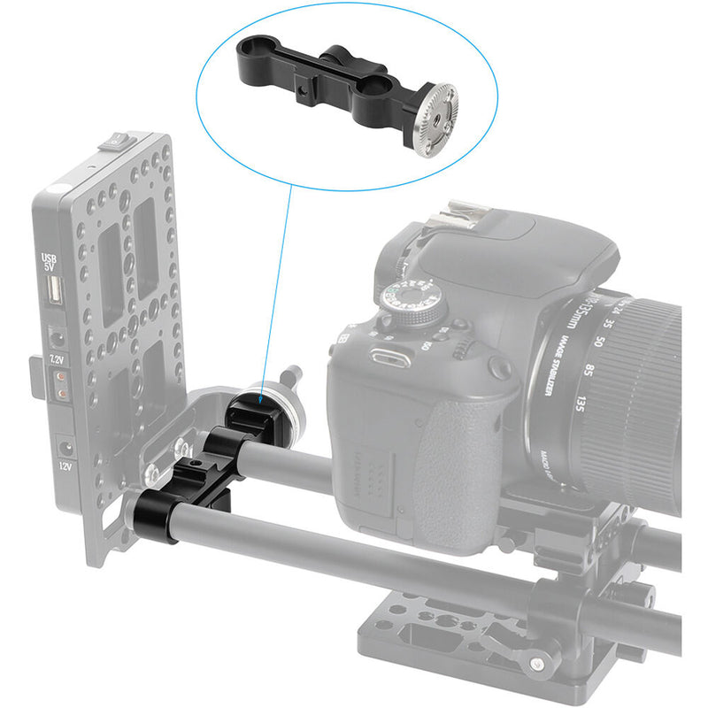 CAMVATE 15mm LWS Dual-Rod Bracket with Single ARRI-Style Rosette