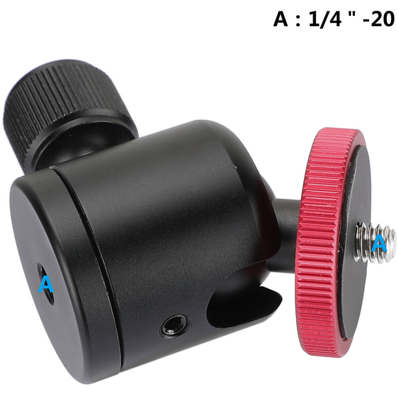 CAMVATE Mini Ball Head Mount with 1/4"-20 Thread and Screw Mount