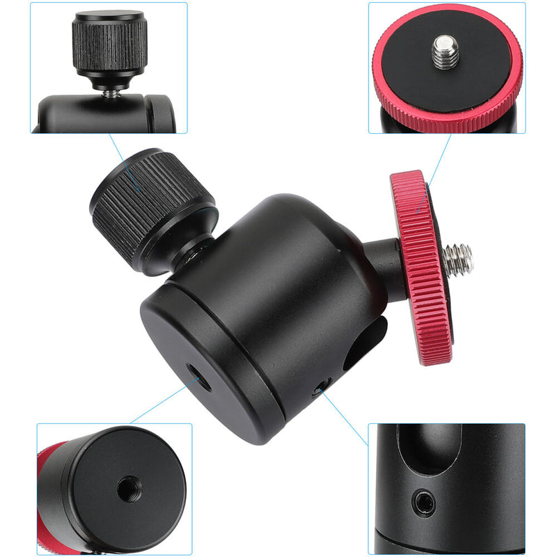 CAMVATE Mini Ball Head Mount with 1/4"-20 Thread and Screw Mount