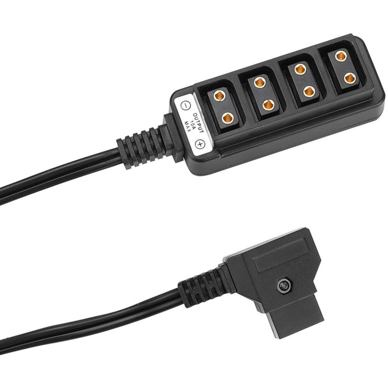 CAMVATE Male D-Tap to 4-Port Female D-Tap Splitter Hub (22.83")