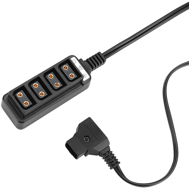 CAMVATE Male D-Tap to 4-Port Female D-Tap Splitter Hub (22.83")