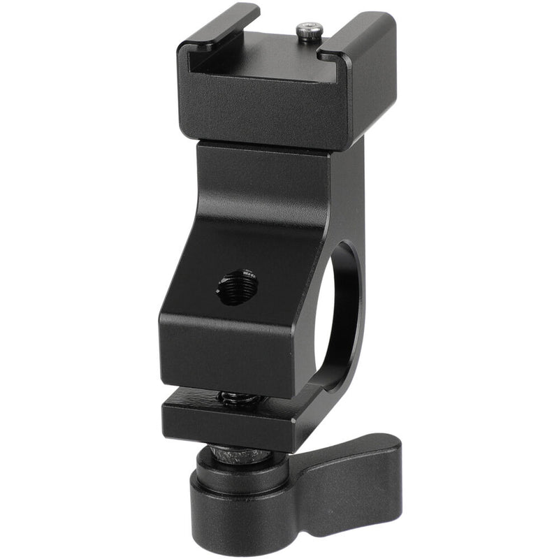 CAMVATE 19mm Single-Rod Clamp with Cold Shoe (Black Lever)