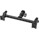 CAMVATE T-Bar Bracket Arm with Double Cold Shoe Mounts & Adjustable 1/4" Ball Head Holder