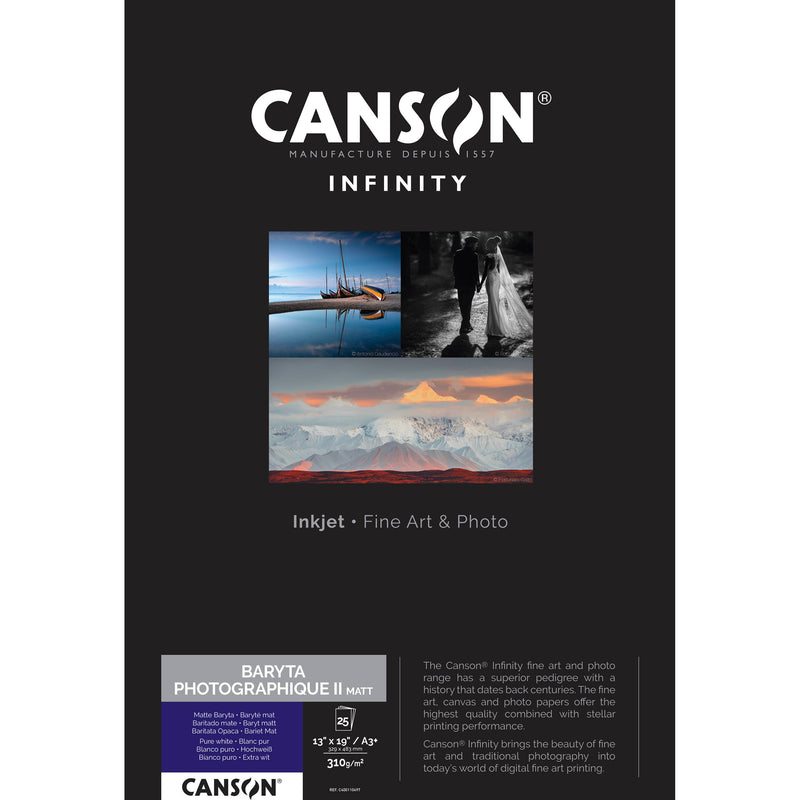 Canson Infinity Baryta Photographique II Matte Paper (13 x 19", 25 Sheets)