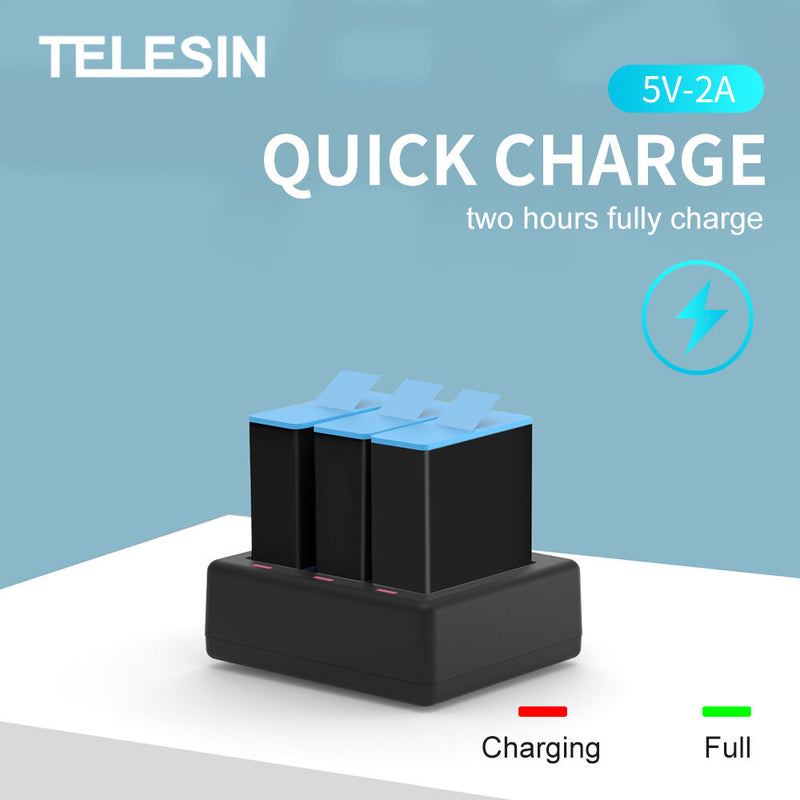 TELESIN 3-Channel Battery Charger for GoPro HERO9 Black