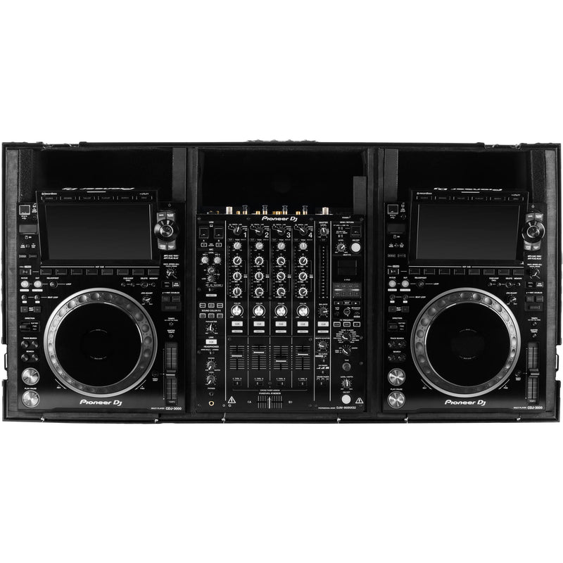 Odyssey Extra-Deep Coffin Flight Case for 12" DJ Mixer and Two Large-Format Media Players (All Black)