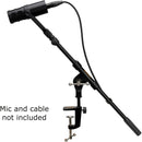 Auray Telescoping Boom Arm Mic Stand with Table Clamp Mount