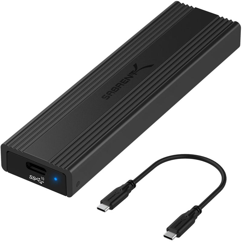 Sabrent USB 3.2 Type-C Tool-Free Enclosure for M.2 PCIe NVMe and SATA SSDs