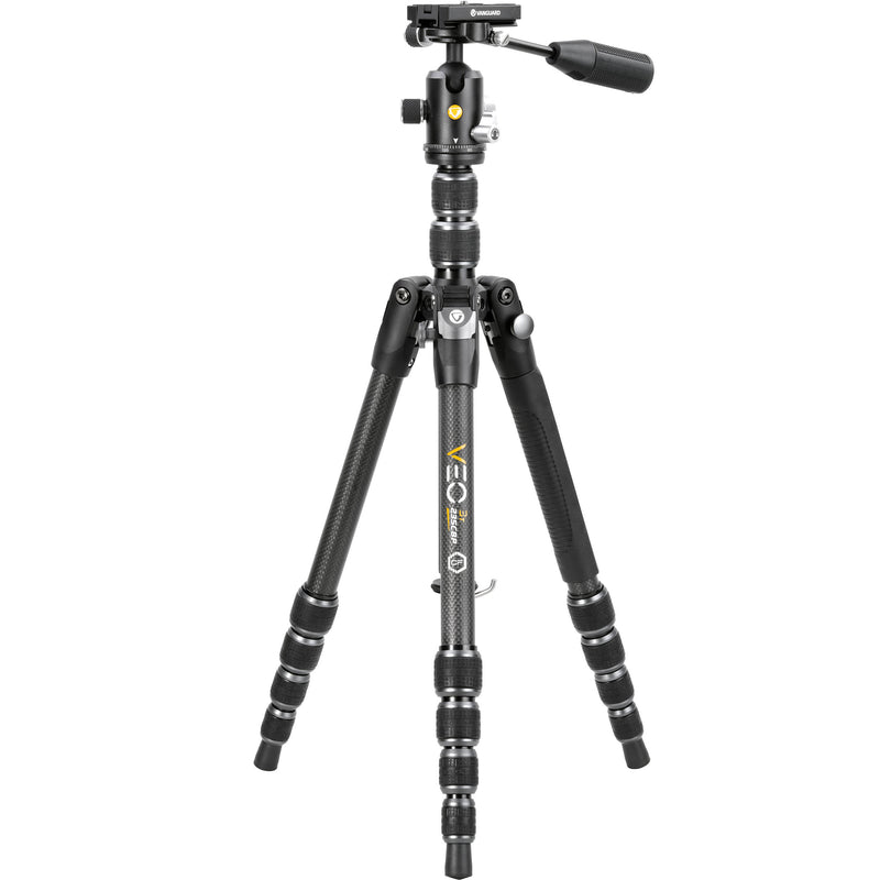 Vanguard VEO 3T 235CBP Carbon Fiber 4-in-1 Travel Tripod with VEO 2 BP-50T Ball/Pan Head and Bluetooth Remote