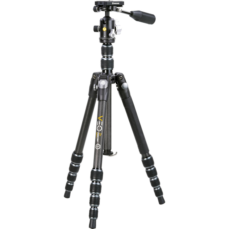 Vanguard VEO 3T 235CBP Carbon Fiber 4-in-1 Travel Tripod with VEO 2 BP-50T Ball/Pan Head and Bluetooth Remote