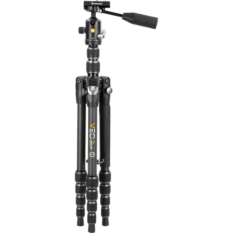 Vanguard VEO 3T 235CBP Carbon Fiber 4-in-1 Travel Tripod with VEO 2 BP-50T Ball/Pan Head and Bluetooth Remote