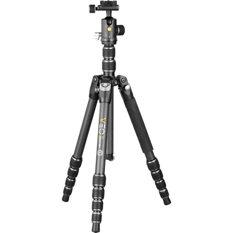 Vanguard VEO 3T 265HCBP Carbon Fiber 4-in-1 Travel Tripod with VEO 2 BP-120T Ball/Pan Head and Bluetooth Remote