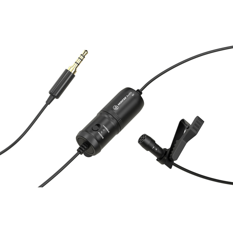 Moza MC1 Lavalier Microphone for Camera and Phone (19.7' Cable)