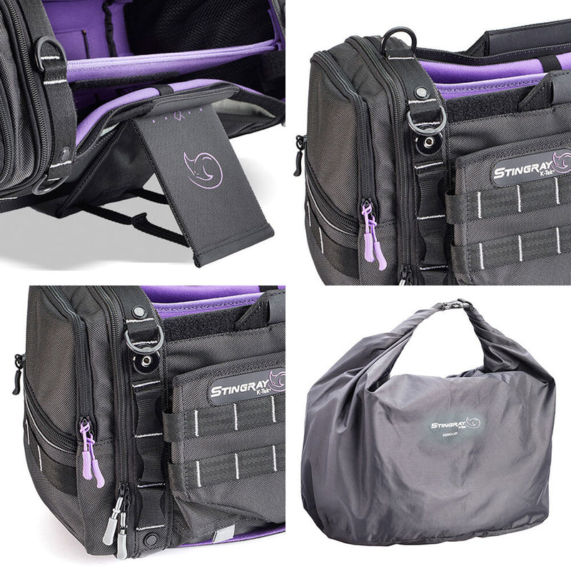 K-Tek KSTGLXP Stingray Large X Audio Mixer Recorder Bag (Purple Interior)