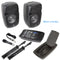 Pyle Pro PPHP210AMX PA Speaker and 600W Amplifier/Mixer DJ Kit with Two 2-Way 10" Speakers, Cables, Mic & Stands