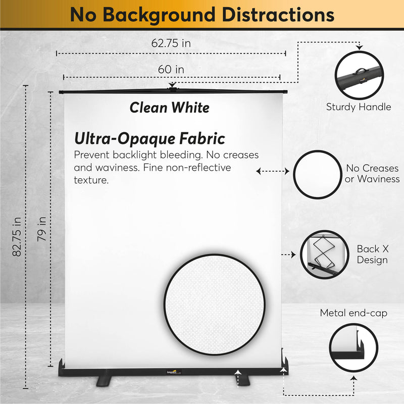 Impact Pro Rapid Portable Background (5 x 7', White)