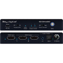 Key Digital 1x2 4K HDMI Distribution Amplifier with Audio De-Embedding/Down Conversion